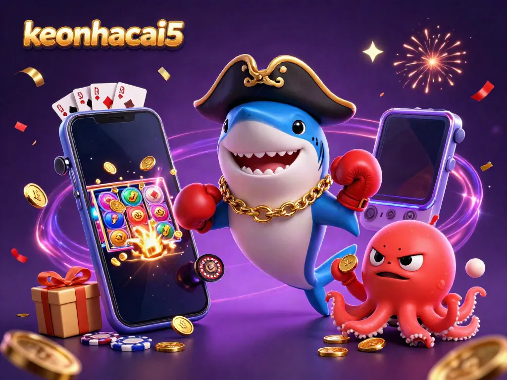 Experience thrilling gameplay with keonhacai5 featuring playful sea creatures and dynamic casino elements.