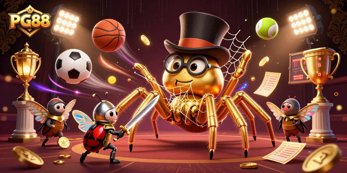 Experience thrilling gameplay with PG88 in this vibrant casino scene featuring dynamic sports elements