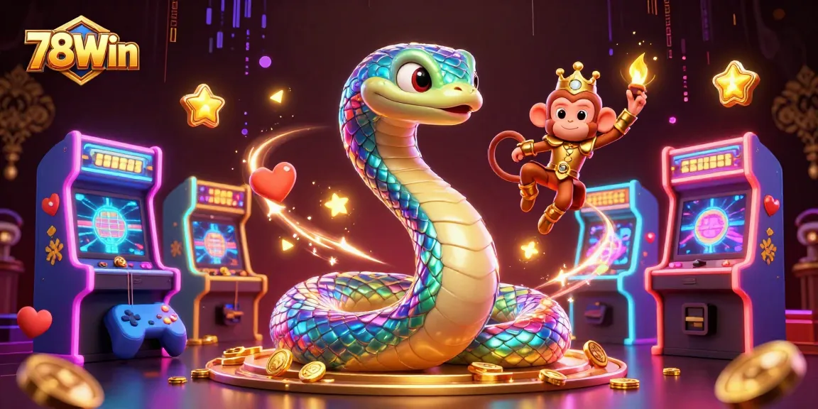 Experience the thrill of 78Win with vibrant characters and games in an immersive 3D casino world.