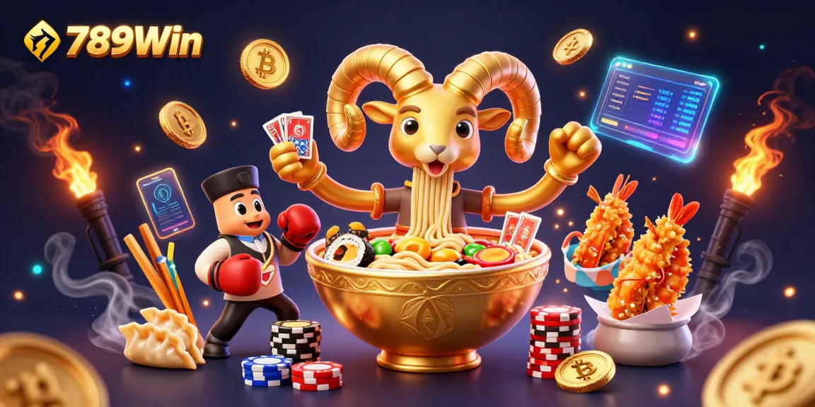 Experience winnings with 789Win in a vibrant 3D casino-themed illustration featuring unique characters.