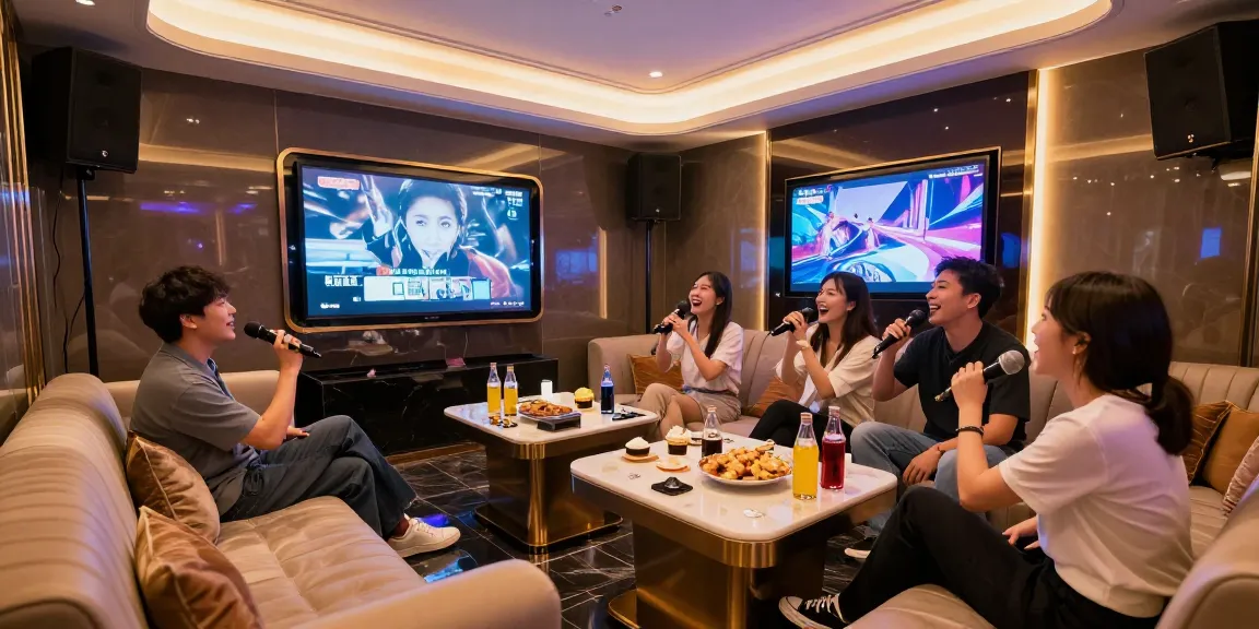 강남 달토의 고급스러운 가라오케 방과 즐거운 손님들 모습
