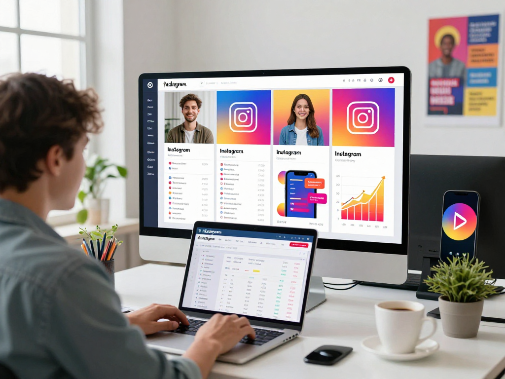 インスタ 日本人 フォロワー 購入に関するデータ分析を行うプロフェッショナルなマーケターのシーン