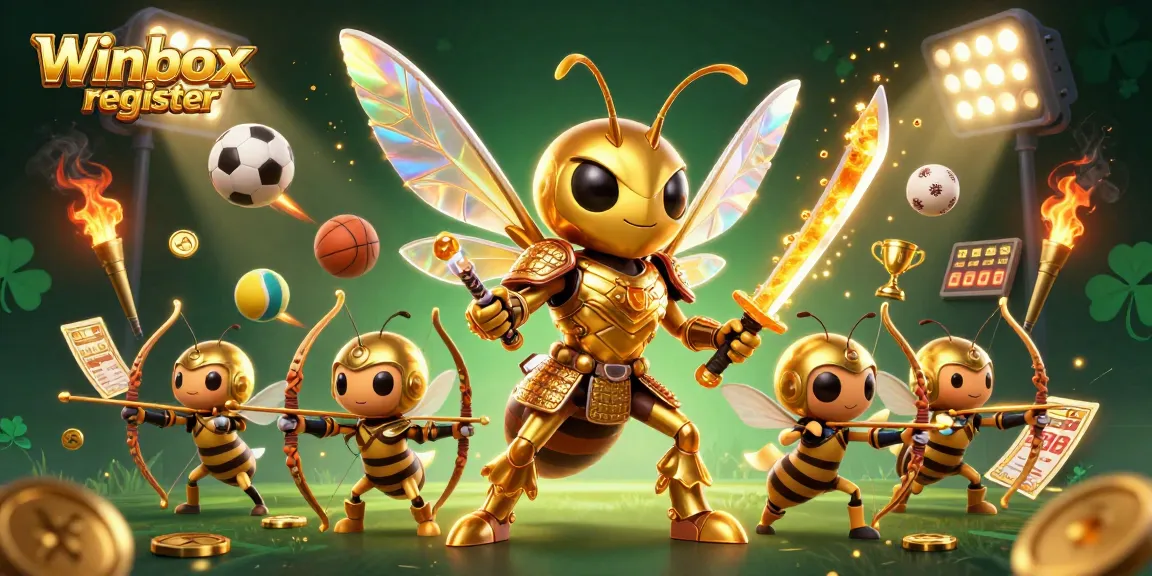 Engage with fun and unique games at Winbox register, featuring vibrant sports elements and dynamic characters.