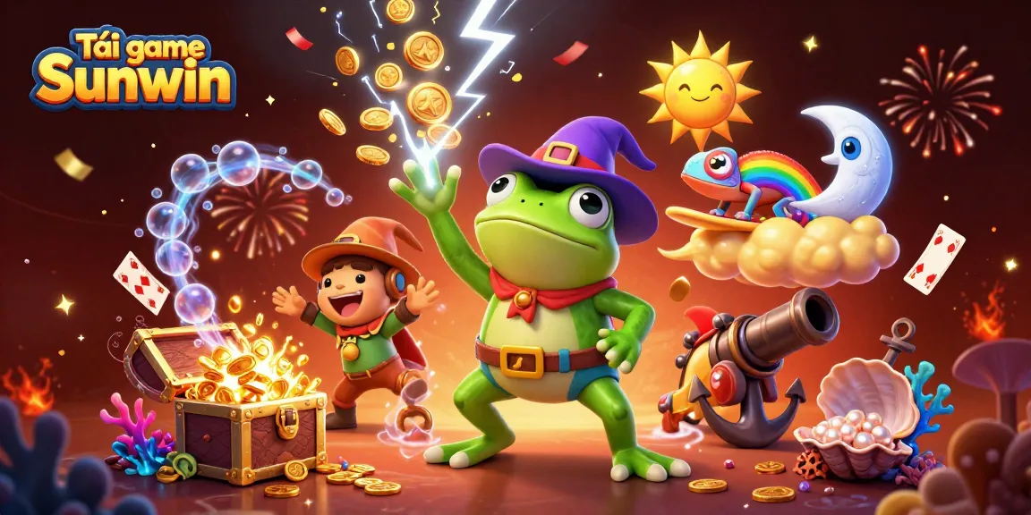Experience the thrill as you tải game Sunwin, with an explosion of golden coins and fun characters bringing excitement to life.